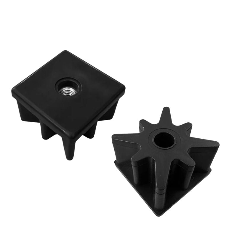 Square Tube Insert with Thread 40x40mm - M8 M10 M12 M16