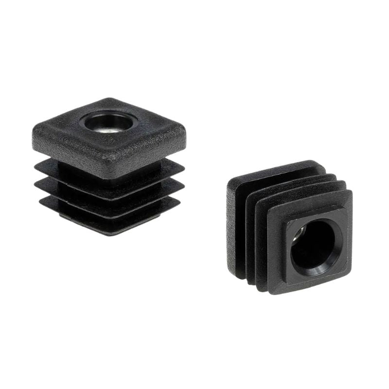 Square Tube Insert with Thread 20x20mm - M6 M8