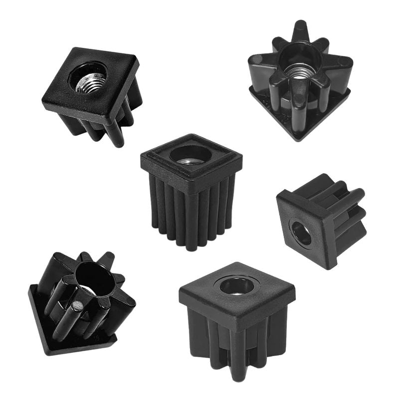 Square Tube Insert with Thread 25x25mm – M6 M8 M10
