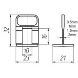 Tile Leveling Clips (500 Pcs)-Toolskiosk
